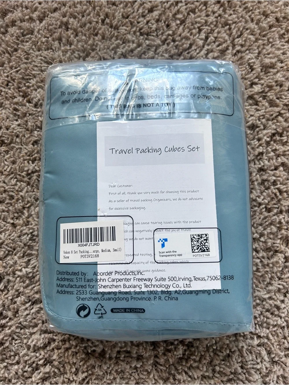 Set of 8 Packing Cubes
